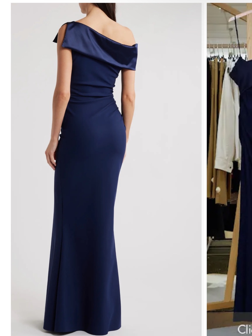 Chiara Boni Koppany Ruched Off the Shoulder Mermaid Gown - Picture 4 of 11